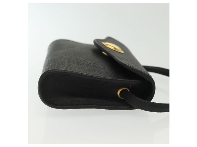 Borsa a Spalla Christian Dior in Pelle Nera Oro Auth 135165 Nero D'oro - vista 3