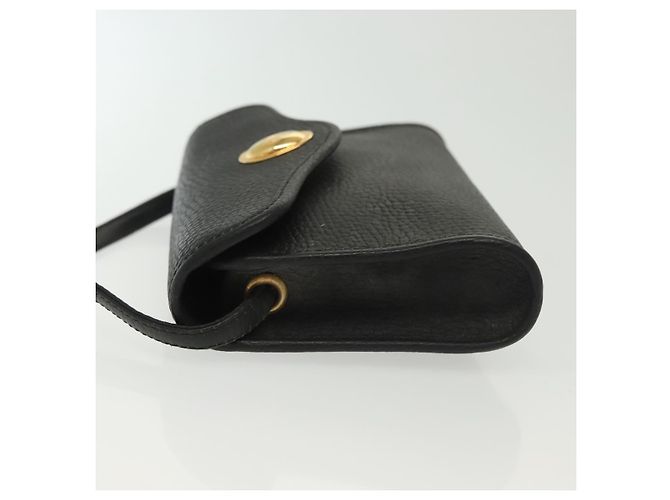 Borsa a Spalla Christian Dior in Pelle Nera Oro Auth 135165 Nero D'oro - vista 4