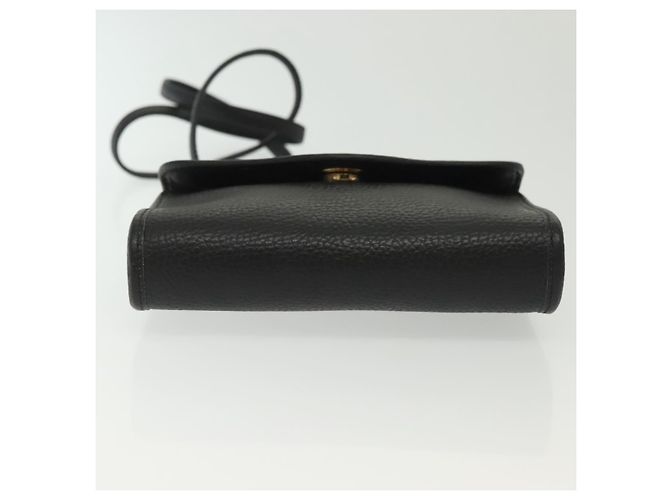 Borsa a Spalla Christian Dior in Pelle Nera Oro Auth 135165 Nero D'oro - vista 5