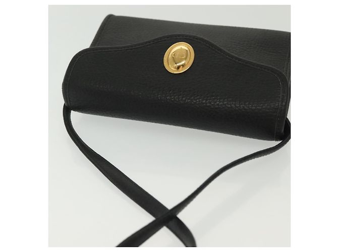 Borsa a Spalla Christian Dior in Pelle Nera Oro Auth 135165 Nero D'oro - vista 6