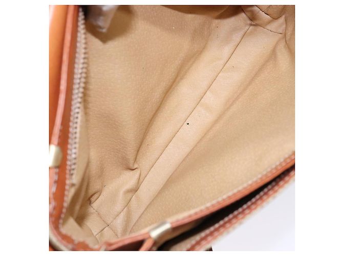 Céline Borsa a Spalla in Tela Macadam CELINE PVC Beige Oro Auth gh516 D'oro - vista 10
