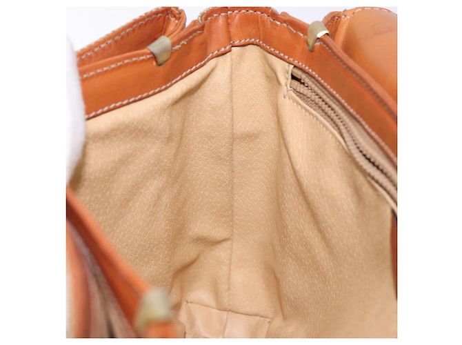 Céline Borsa a Spalla in Tela Macadam CELINE PVC Beige Oro Auth gh516 D'oro - vista 22