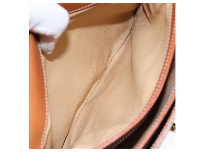 Céline Borsa a Spalla in Tela Macadam CELINE PVC Beige Oro Auth gh516 D'oro - vista 23