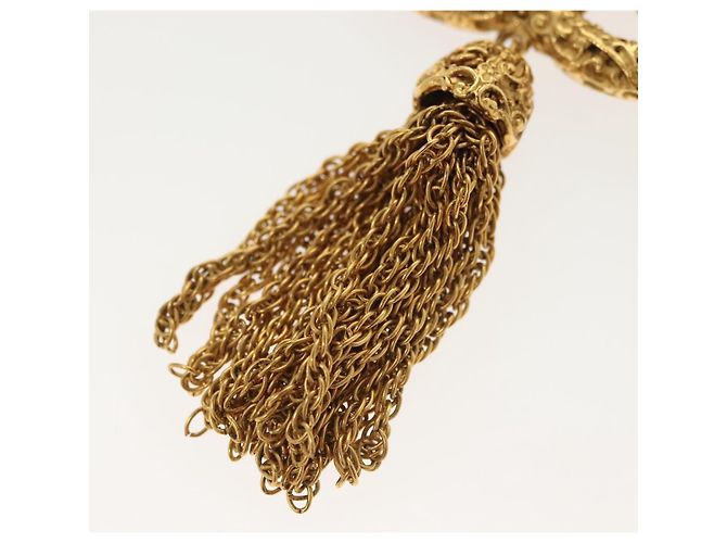 Spilla in metallo Gold CC Auth am8932V di CHANEL COCO Mark Lava Fringe D'oro - vista 4