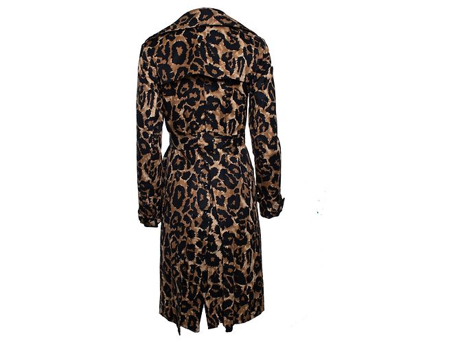 Autre Marque Trench coat de estampado de leopardo de Diane Von Furstenberg Castaño - vista 3