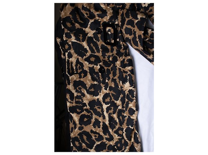 Autre Marque Trench coat de estampado de leopardo de Diane Von Furstenberg Castaño - vista 6