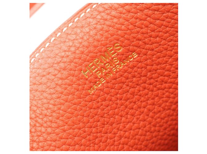 Borsa tote Hermès Double Sens 36 Marrone Bordò - vista 4