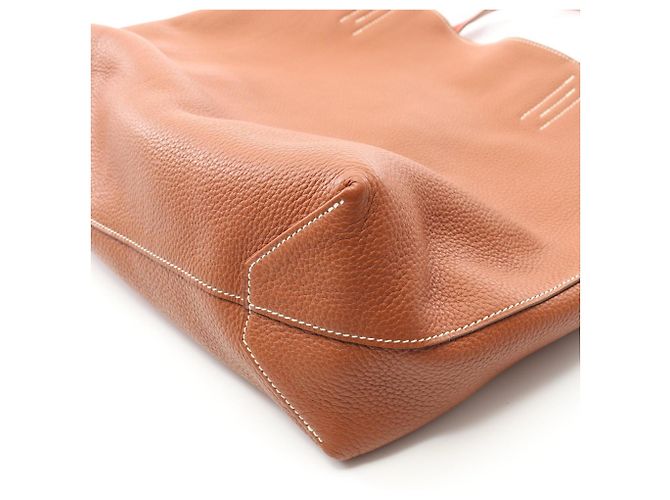 Borsa tote Hermès Double Sens 36 Marrone Bordò - vista 7