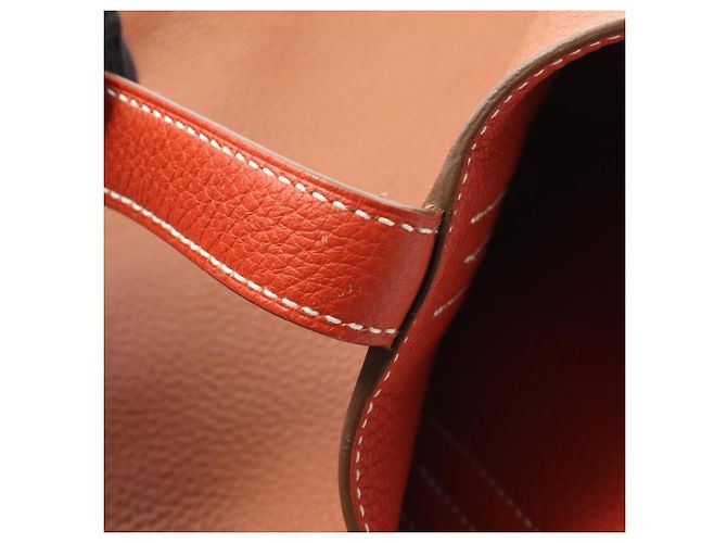 Borsa tote Hermès Double Sens 36 Marrone Bordò - vista 8