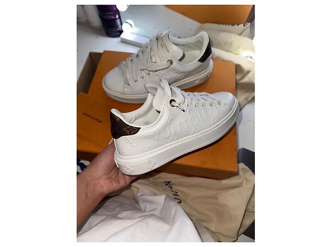 Louis Vuitton Time Out Sneaker Weiß Kalbsleder Monogramm - Ansicht 2