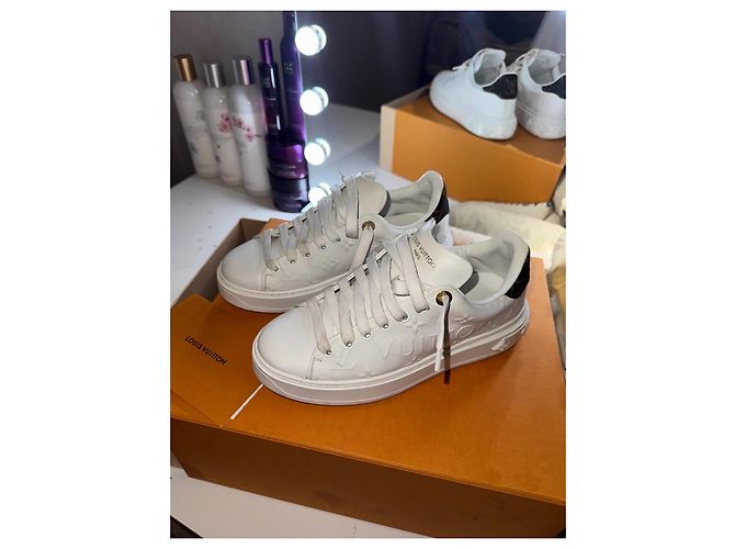 Louis Vuitton Time Out Sneaker Weiß Kalbsleder Monogramm - Ansicht 3