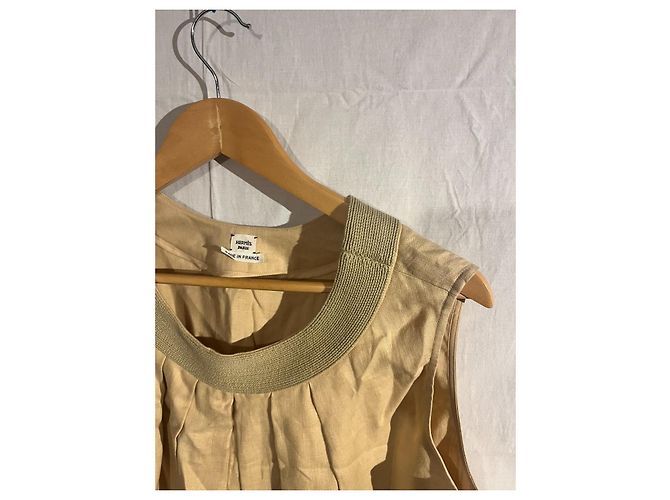 Vestido de algodón beige Hermès - vista 2
