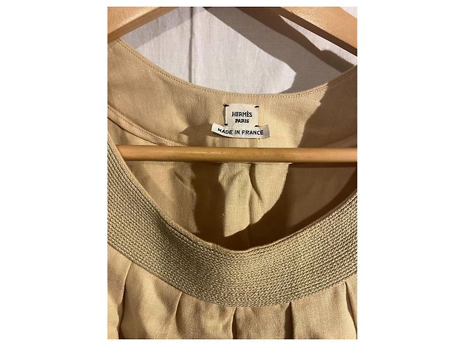 Vestido de algodón beige Hermès - vista 3