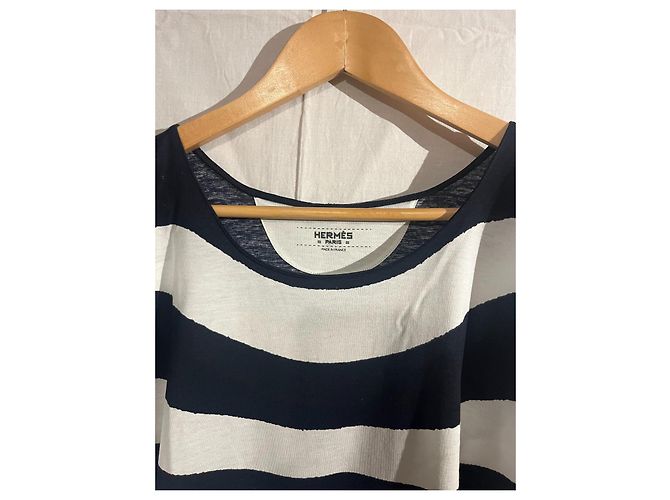 T-Shirt Bianco e Nero HERMÈS - vista 3