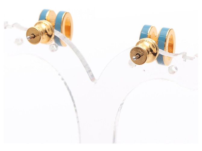 Pendientes Mini Pop Ash de Hermès Azul Dorado - vista 2