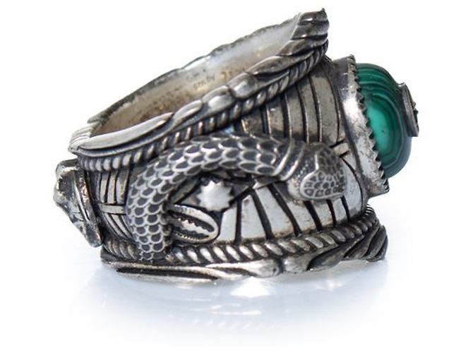 Gucci Ring mit silbernem Gartenlogo Grün - Ansicht 3