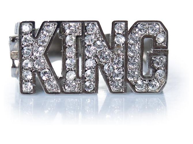 Silberner KING-Ring mit Strass von Dolce & Gabbana - Ansicht 2
