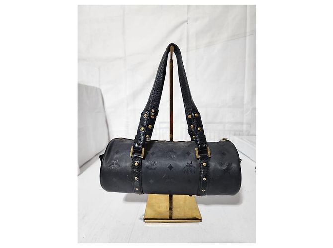 MCM Vintage Visetos Essentieller Barrel Bag Schwarz - Ansicht 4