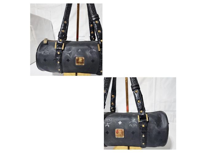 MCM Vintage Visetos Essentieller Barrel Bag Schwarz - Ansicht 6