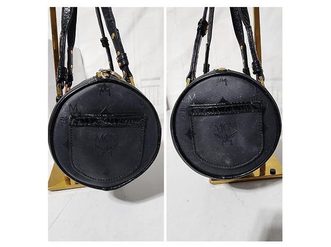 MCM Vintage Visetos Essentieller Barrel Bag Schwarz - Ansicht 7