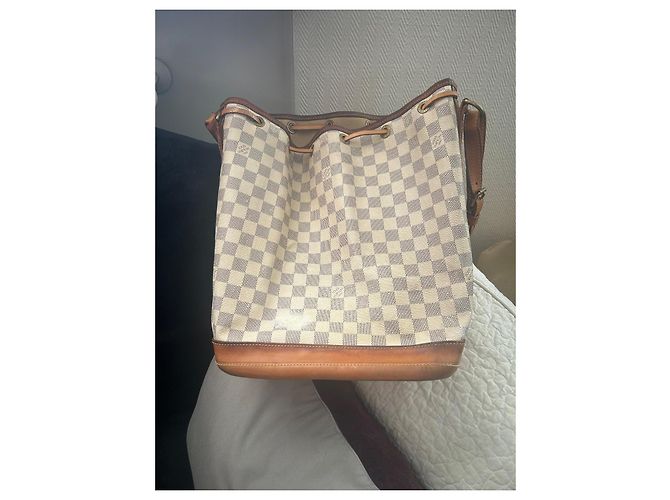 Noe Borsa Louis Vuitton Grand Noé Damier Azur Beige - vista 6