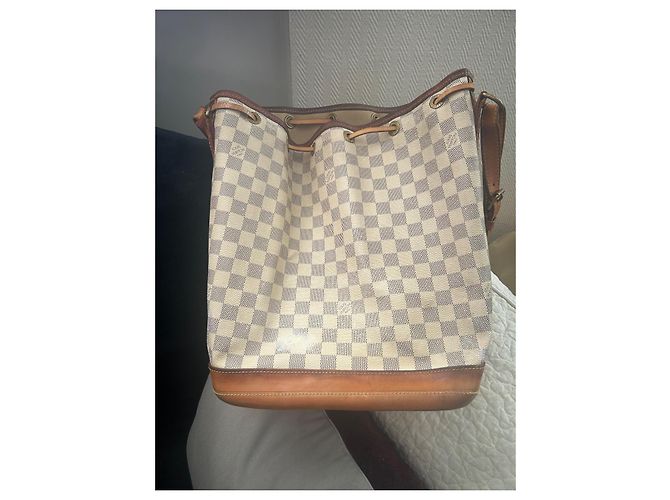 Noe Borsa Louis Vuitton Grand Noé Damier Azur Beige - vista 7