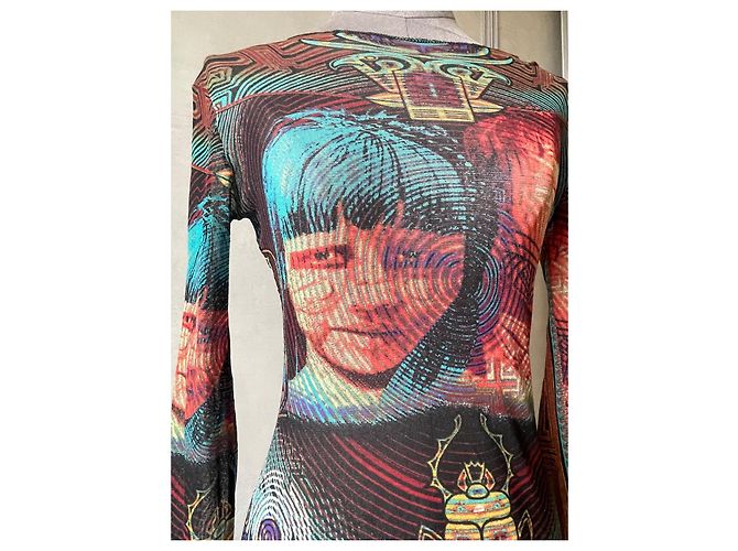 Jean Paul Gaultier Top de Malla Colección Egipcia Multicolor - vista 2