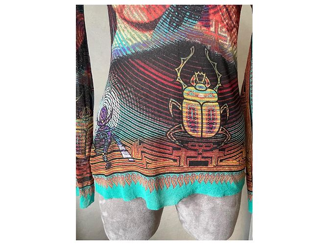 Jean Paul Gaultier Top de Malla Colección Egipcia Multicolor - vista 3