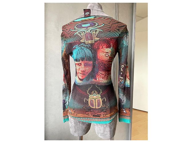 Jean Paul Gaultier Top de Malla Colección Egipcia Multicolor - vista 5