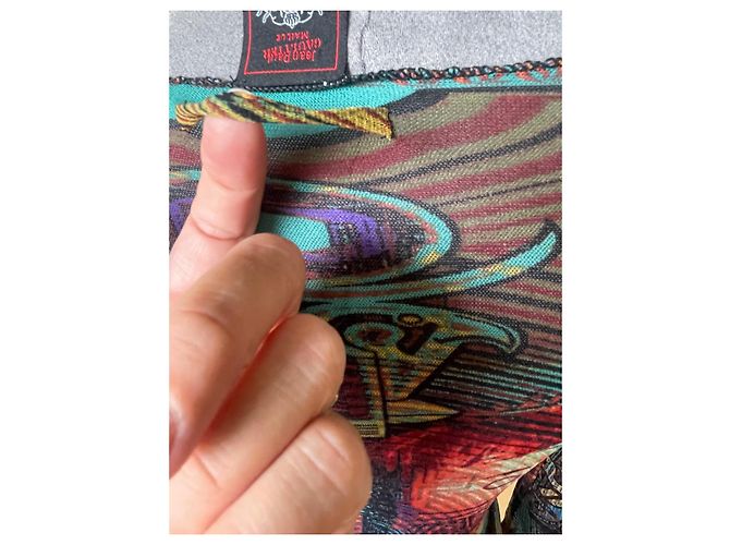 Jean Paul Gaultier Top de Malla Colección Egipcia Multicolor - vista 6