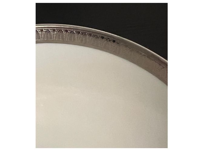 Autre Marque Bernardaud Vercors white porcelain bowls with platinum edge - view 5