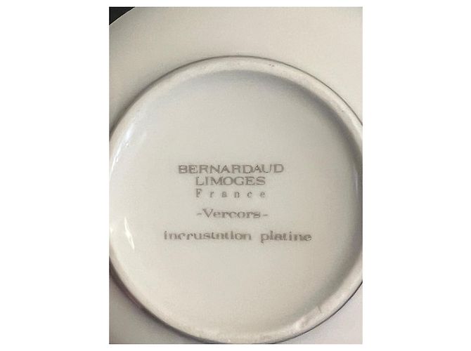 Autre Marque Bernardaud Vercors white porcelain bowls with platinum edge - view 6