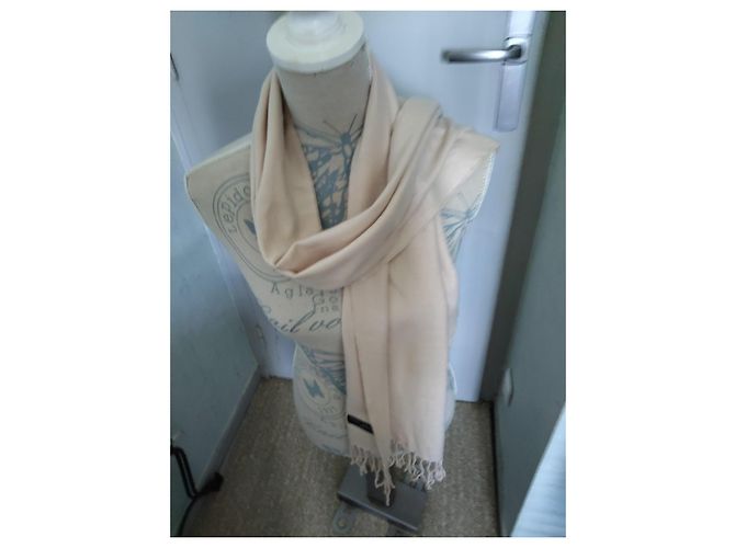 Autre Marque Sciarpa in cashmere avorio Corallo - vista 3