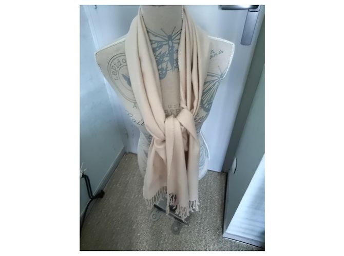 Autre Marque Sciarpa in cashmere avorio Corallo - vista 4