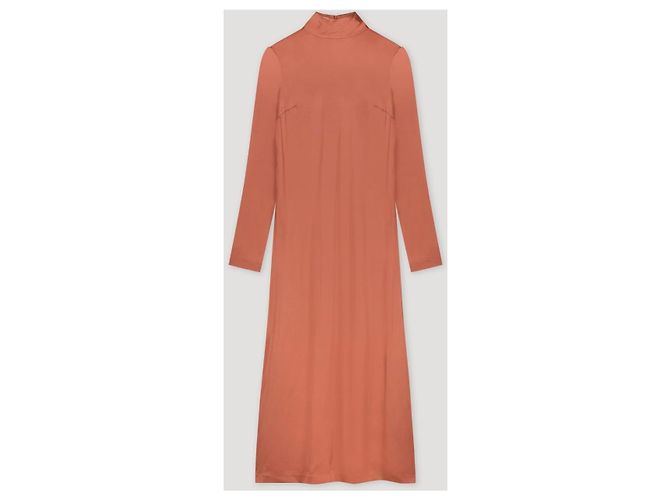 Autre Marque Vestido Maxi Aida Cuello Alto Marrón Castaño - vista 4