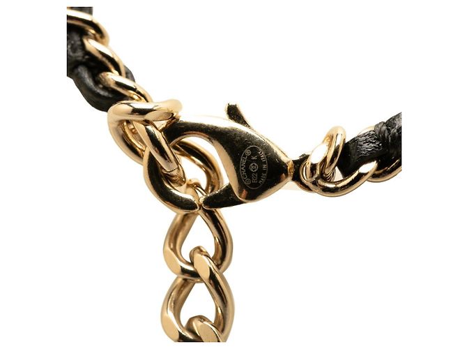 Collana Pendente Specchio Cuore Chanel Coco Mark Nero D'oro - vista 4