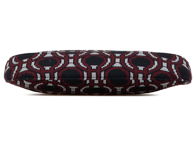 Borsa a spalla Cleo in jacquard nero di Prada - vista 3