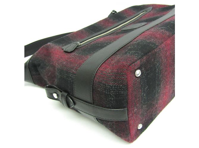Autre Marque Borsa Boston Check 2 vie Hunting World Nero Rosso - vista 6