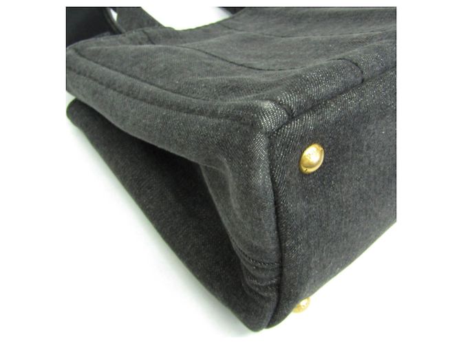 Borsa a Spalla e Tote Donna Prada Canapa 1BG439 Nero - vista 5