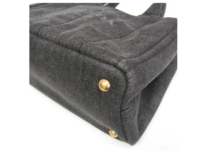 Borsa a Spalla e Tote Donna Prada Canapa 1BG439 Nero - vista 6