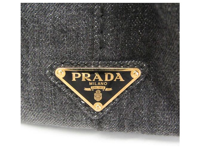 Borsa a Spalla e Tote Donna Prada Canapa 1BG439 Nero - vista 8