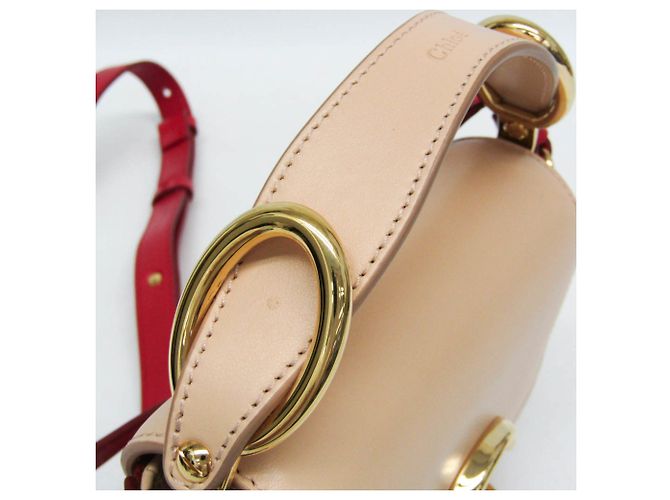 Chloé Mini Borsa in Pelle C Rosso Beige - vista 10