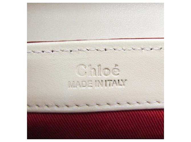 Chloé Mini Borsa in Pelle C Rosso Beige - vista 13