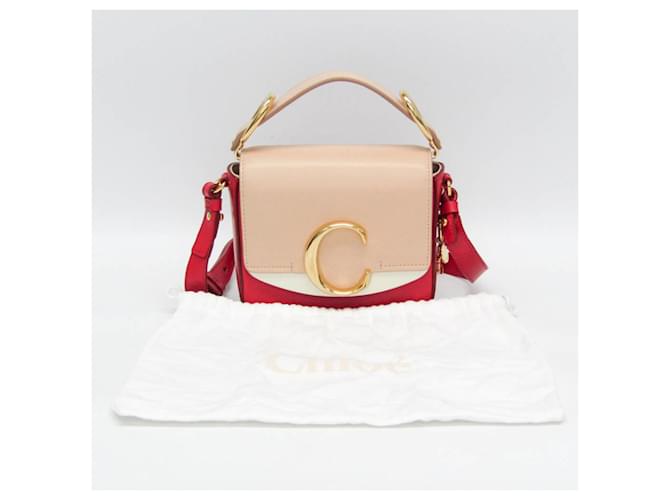 Chloé Mini Borsa in Pelle C Rosso Beige - vista 2