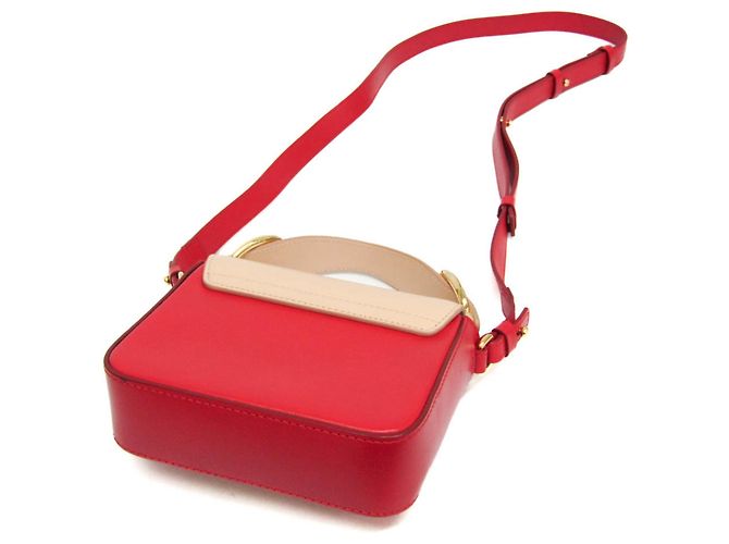 Chloé Mini Borsa in Pelle C Rosso Beige - vista 3
