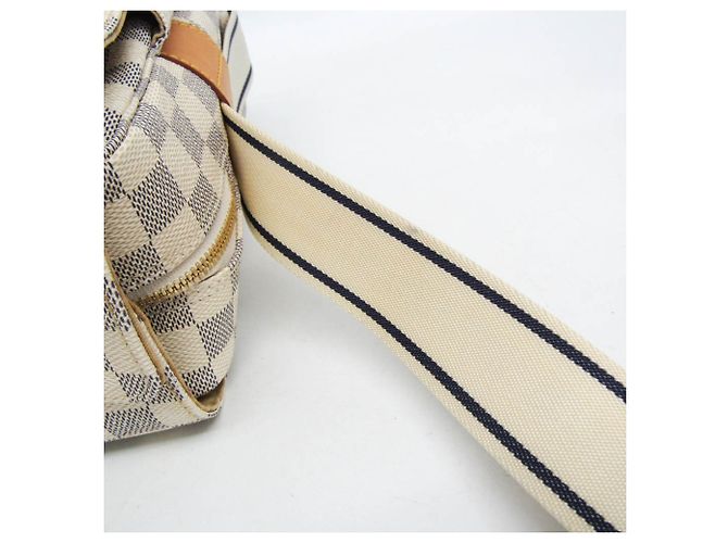 Borsa a Spalla Naviglio Damier Azur Louis Vuitton Bianco sporco - vista 12