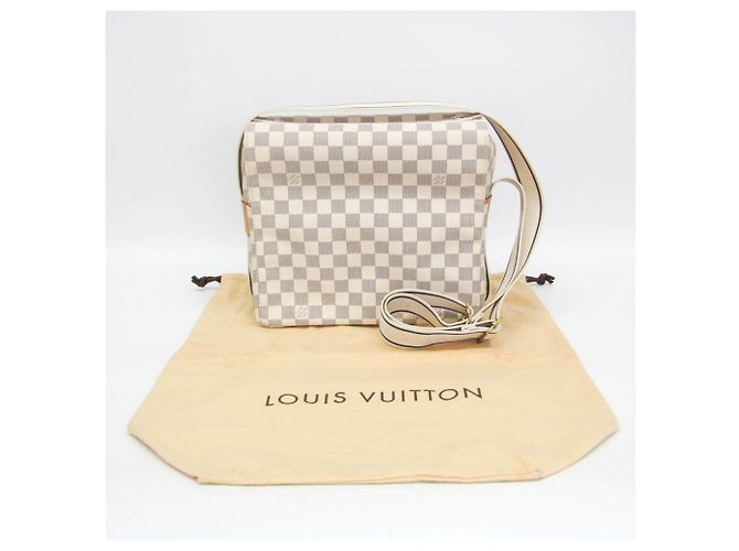 Borsa a Spalla Naviglio Damier Azur Louis Vuitton Bianco sporco - vista 2