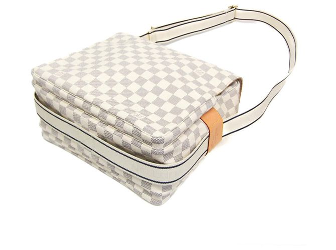 Borsa a Spalla Naviglio Damier Azur Louis Vuitton Bianco sporco - vista 3
