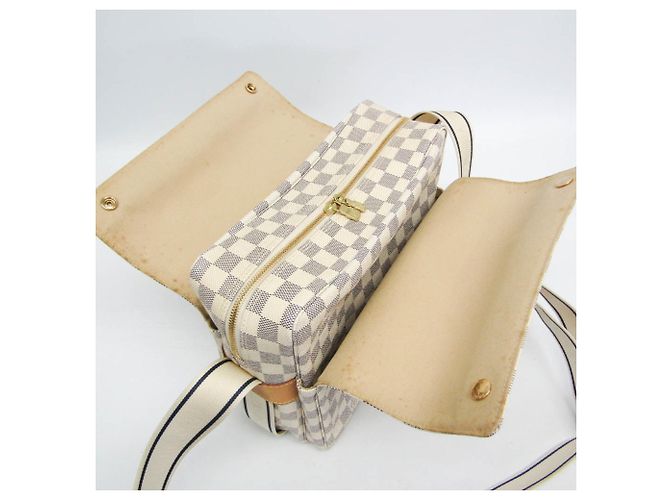 Borsa a Spalla Naviglio Damier Azur Louis Vuitton Bianco sporco - vista 5