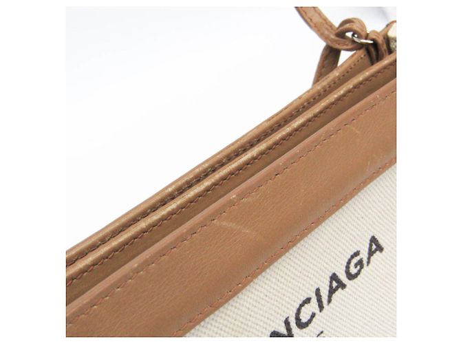Borsa a Spalla Pochette Navy Balenciaga Beige Bianco sporco - vista 10